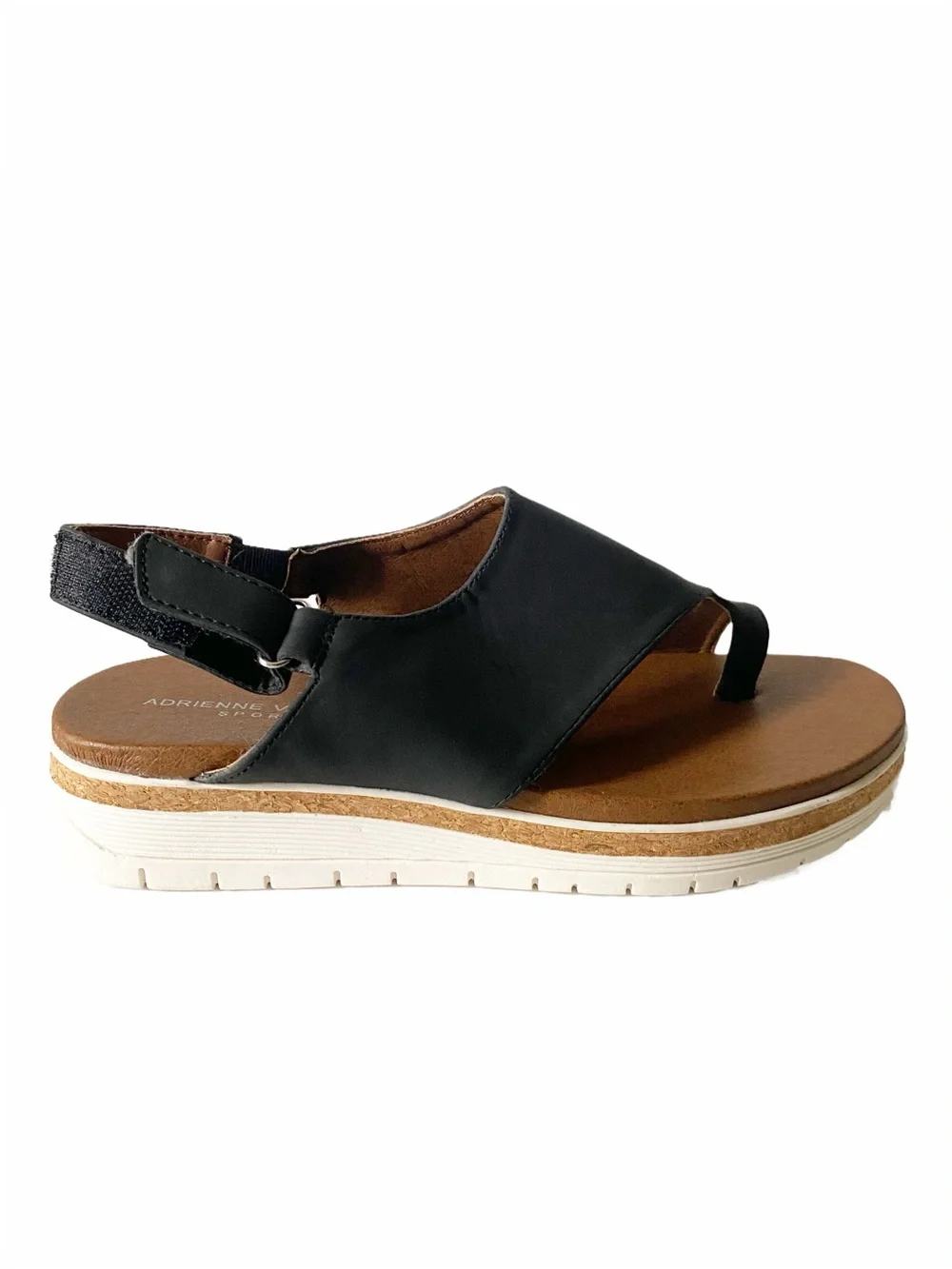 LeatherSport Toe Loop Sandal Adrienne Vittadini Platform Minimalist Asymmetrical